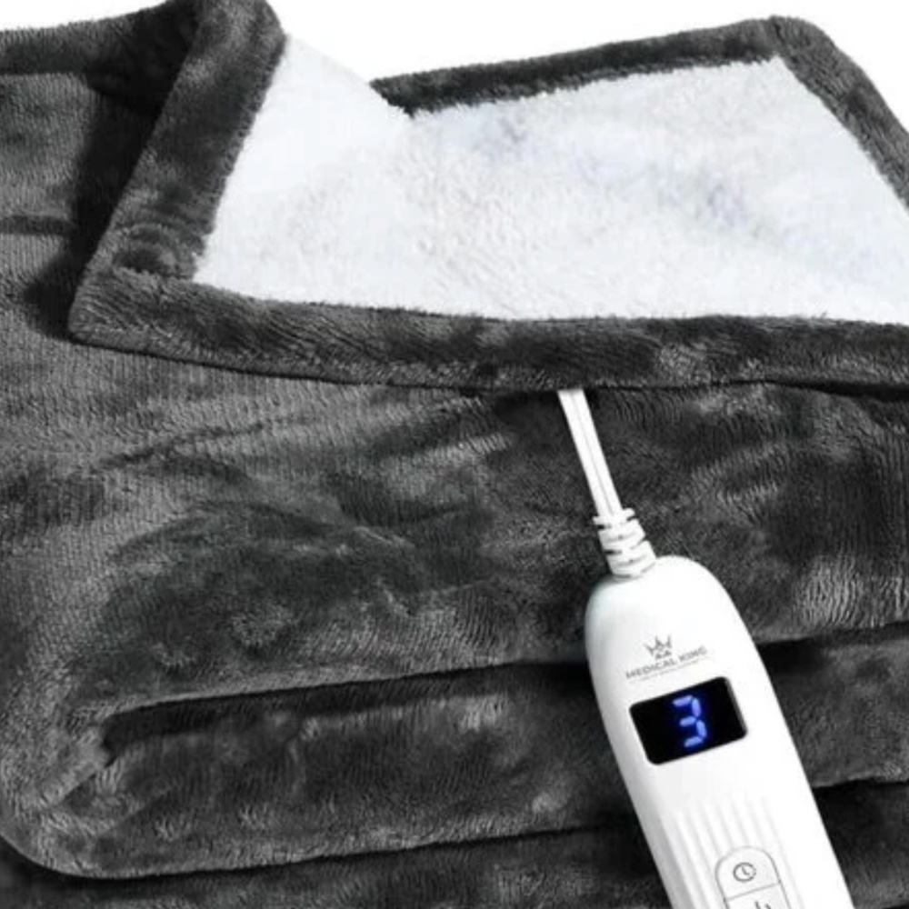 Heated Gray Blanket